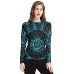 Ornament District Turquoise Women s Long Sleeve Rash Guard