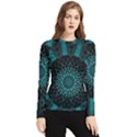 Ornament District Turquoise Women s Long Sleeve Rash Guard View1