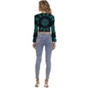 Ornament District Turquoise Long Sleeve V-Neck Top View4