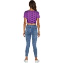 Digital Art Artwork Abstract Short Sleeve Square Neckline Crop Top  View4