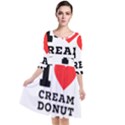 I love cream donut  Quarter Sleeve Waist Band Dress View1