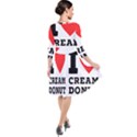 I love cream donut  Quarter Sleeve Waist Band Dress View2