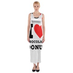 I Love Chocolate Donut Fitted Maxi Dress