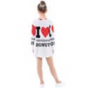 I love chocolate donut Kids  Long Sleeve Dress View2