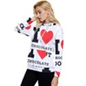 I love chocolate donut Women s Lightweight Drawstring Hoodie View2