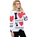 I love chocolate donut Women s Lightweight Drawstring Hoodie View3
