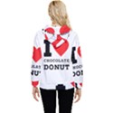 I love chocolate donut Women s Lightweight Drawstring Hoodie View4