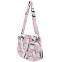 Cute Cats Cartoon Seamless-pattern Rope Handles Shoulder Strap Bag View1