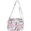 Cute Cats Cartoon Seamless-pattern Rope Handles Shoulder Strap Bag View3