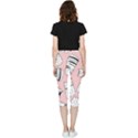 Cute Cats Cartoon Seamless-pattern Inside Out Lightweight Velour Capri Leggings  View2