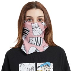 Cute Cats Cartoon Seamless-pattern Face Covering Bandana (two Sides)