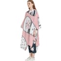 Cute Cats Cartoon Seamless-pattern Women s Hooded Rain Ponchos View2