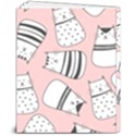 Cute Cats Cartoon Seamless-pattern 8  x 10  Hardcover Notebook View2