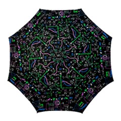 Math-linear-mathematics-education-circle-background Golf Umbrellas by Vaneshart