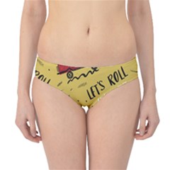 Childish-seamless-pattern-with-dino-driver Hipster Bikini Bottoms