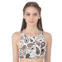 Paisley Pattern Background Graphic Tank Bikini Top View1