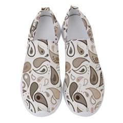 Paisley Pattern Background Graphic Women s Slip On Sneakers