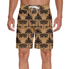 Camel Palm Tree Men s Beach Shorts