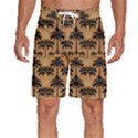 Camel Palm Tree Men s Beach Shorts View1
