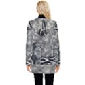 Background Pattern Geometric Design Button Up Hooded Coat  View2
