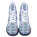 Fishes Pattern Background Theme Art Women s High-Top Canvas Sneakers View1