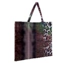 Leopard Animal Shawl Honeycomb Zipper Large Tote Bag View2