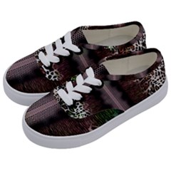 Leopard Animal Shawl Honeycomb Kids  Classic Low Top Sneakers