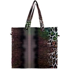 Leopard Animal Shawl Honeycomb Canvas Travel Bag