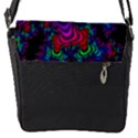 Abstract Piece Color Flap Closure Messenger Bag (S) View1