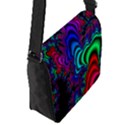 Abstract Piece Color Flap Closure Messenger Bag (S) View2