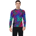Abstract Piece Color Men s Long Sleeve Rash Guard View1