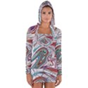 Abstract Background Ornamental Long Sleeve Hooded T-shirt View1