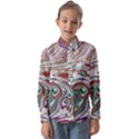 Abstract Background Ornamental Kids  Long Sleeve Shirt View1