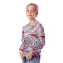 Abstract Background Ornamental Kids  Long Sleeve Tee with Frill  View2