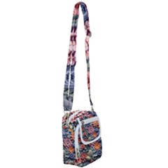 3d Flower Bloom Embossed Pattern Shoulder Strap Belt Bag