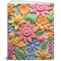 Flower Bloom Embossed Pattern 8  x 10  Hardcover Notebook View2