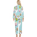 Welsh Corgi Boba Tea Bubble Cute Kawaii Dog Breed Womens  Long Sleeve Velvet Pocket Pajamas Set View2