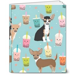 Chihuahua Bubble Kawaii Boba Tea Cute Dog 8  X 10  Hardcover Notebook