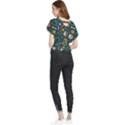 Dog Paw Colorful Fabrics Digitally Butterfly Chiffon Blouse View2