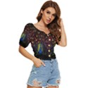 Peacock Feathers Button up blouse View3