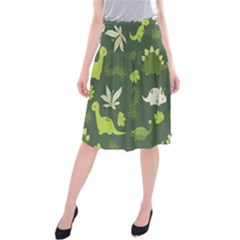 Cute Dinosaur Pattern Midi Beach Skirt