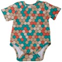 Multicolored Honeycomb Colorful Abstract Geometry Baby Short Sleeve Bodysuit View1