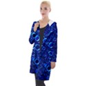 Blue Bubbles Abstract Hooded Pocket Cardigan View1