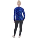 Blue Bubbles Abstract Velvet Zip Up Jacket View2
