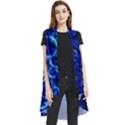 Blue Bubbles Abstract Sleeveless Chiffon Waistcoat Shirt View1