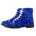 Blue Bubbles Abstract Men s High-Top Canvas Sneakers View2