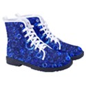 Blue Bubbles Abstract Men s High-Top Canvas Sneakers View3