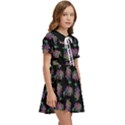 Midnight Noir Garden Chic Pattern Kids  Sweet Collar Dress View2