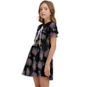 Midnight Noir Garden Chic Pattern Kids  Sweet Collar Dress View3