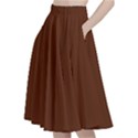 Cinnamon Brown	 - 	A-Line Full Circle Midi Skirt With Pocket View2